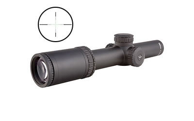 Trijicon AccuPower, 1-4x24 Riflescope, MIL-Square Crosshair With Green LED, 30mm Tube 1900003