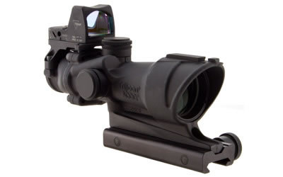 Trijicon ACOG Rifle Scope, 4X32, Amber Crosshair .223 Reticle, Includes 4.0 MOA RMR, TA51 Mount, Dust Cover, Matte Finish TA01NSN-RMR