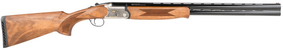 TriStar 33104 Trinity O/U 12 Gauge 26 in 2rd 3 in Silver Engraved with 24K Gold Inlay Rec Turkish Walnut Stock Right Hand (Full Size) Includes 5 MobilChoke