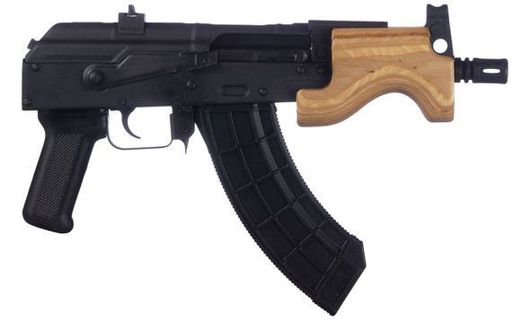 Century Arms HG2797N Draco Micro (Romanian Made) 7.62x39mm 30+1 6.25 in Threaded Barrel, Black Stamped Receiver, Premium Handguard, Black Polymer Grip, Enhanced Trigger Group, Includes 1 US Palm 30rd, Magazine, Pistol