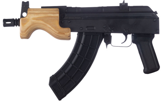 Century Arms HG2797N Draco Micro (Romanian Made) 7.62x39mm 30+1 6.25 in Threaded Barrel, Black Stamped Receiver, Premium Handguard, Black Polymer Grip, Enhanced Trigger Group, Includes 1 US Palm 30rd, Magazine, Pistol