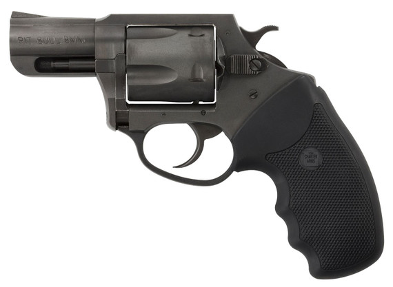 Charter Arms 64520 Pitbull Extra Large 45 ACP, 5 Shot 2.50 in Black Nitride Steel Barrel, Cylinder & Frame w/Black Finger Grooved Rubber Grip , Revolver
