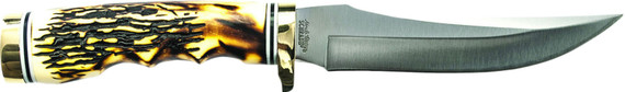 Uncle Henry 153UH Golden Spike Fixed 5 in 7Cr17 SS Clip Point Syn Bone Handle