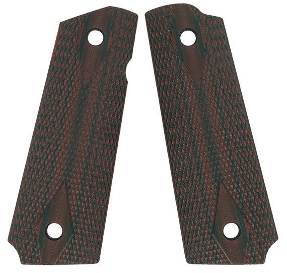 VZ Grips DDCXA 1911 Double Diamond Grip Panels Diamond Texture G10 Black/Cherry