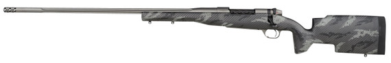Weatherby MAP01N303WL8B Mark V Accumark Pro 30-378 Wthby Mag 2+1 Cap 26in Tungsten Gray Cerakote Rec/Barrel Black Carbon Fiber with Gray Sponge Pattern Accents Left Hand (Full Size)