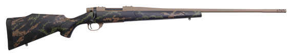 Weatherby VHC300WR8B Vanguard High Country 300 Wthby Mag 3+1 26 in Black w|Tan & Green Accents Fixed Monte Carlo Stock Flat Dark Earth Cerakote Right Hand