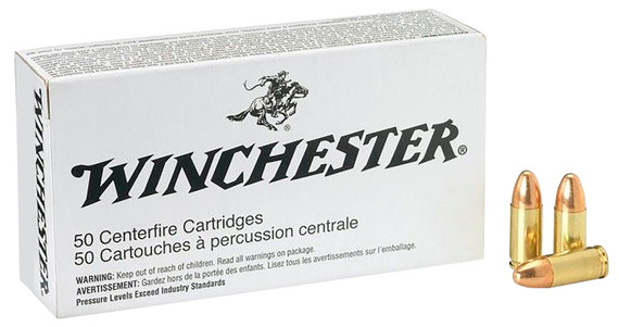 Winchester Ammo Q4269 USA Handgun 9x21mm IMI 124 gr Full Metal Jacket (FMJ) 50 Bx/ 10 Cs (not for 9mm Luger firearms)