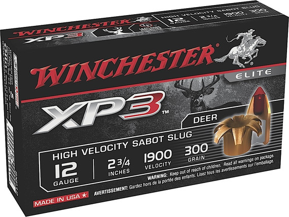 Winchester Supreme Elite XP3 HV Sabot Slug 12 Gauge Shotshells | SXP12