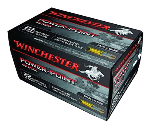 Winchester Varmint HV Power-Point Ammunition, 22 Long Rifle | PP22LRH42U