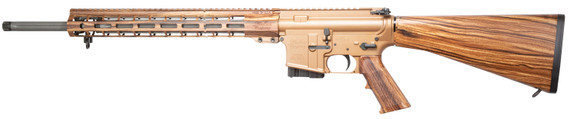 Windham Weaponry R20FSSFTSWG R20FSSFTS VEX Wood Stock Series 5.56x45mm NATO 20 in 5+1 Coyote Brown Hard Coat Anodized Rec Woodgrain Dipped A2 Fixed Stock/Polymer Grip Right Hand Includes Hard Case