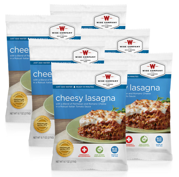 Wise Foods 05201 Outdoor Food Kit Cheesy Lasagna Dehydrated/Freeze Dried