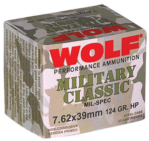 Wolf Military Classic Ammunition 7.62X39mm | MC762BHP