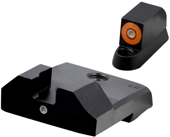XS Sights CZF009S5 F8 Night Sights Green Tritium with Orange Outline Front, Green Rear with Black Frame for CZ P-10