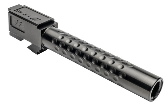 ZEV BBL17V25GDLC V2 Match Grade Barrel 9mm Luger 4.50 in Black DLC Finish 416R Stainless Steel Material with Dimples for Glock 17 Gen5