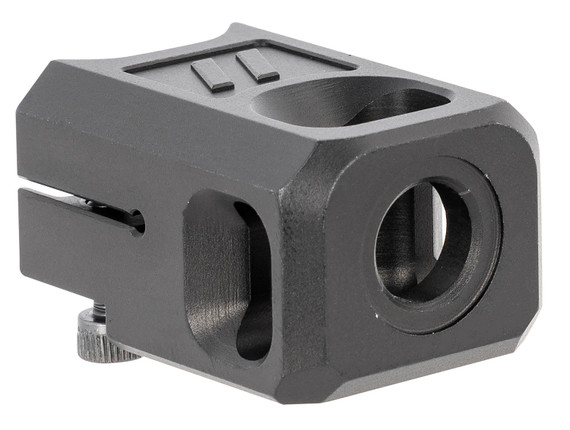 ZEV COMPPROV25GB Pro V2 Compensator Black Hardcoat Anodized Aluminumt 1/2 in-28 tpi Threadst 9mm Lugert Compatible w/Glock 19 Gen5