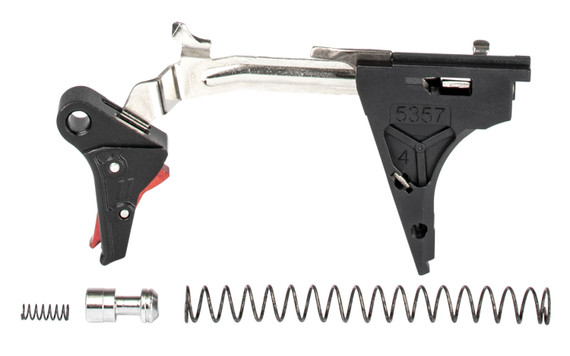 ZEV FFTPRODRP4G9BR Pro Trigger Drop-In Kit with Red Safety Flat for Glock 17, 19, 26, 34 Gen4