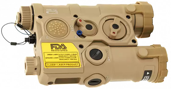 AGM Global Vision WLAD-CLA1-T1 WLAD-1T Tan Ultraviolet Laser & IR Pointer/Illuminator Coaxial Dual Laser White LED 300 Lumen