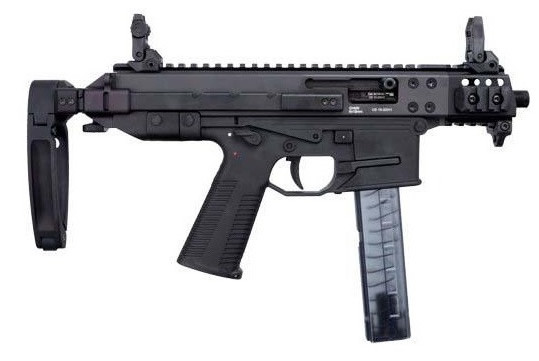 B&T GHM9 Compact Pistol BT-450008-WB, 9mm, 4.3" Barrel, Black, No Brace, (No Sights), 17 Rds