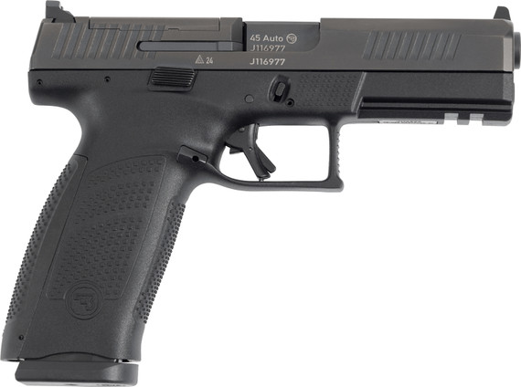 CZ-USA 91591 P-10 F Full Size Frame 45 ACP 13+1 4.50 Black Steel Barrel, Optic Ready/Serrated Black Poly Frame w/Pic Rail, Textured Grip, Pistol