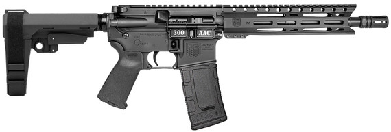 Diamondback DB1916B001 DB15 300 AAC Blackout 30+1 10 Black Nitride Heavy Threaded Barrel, Black Cerakote Pic Rail Aluminum Receiver, M-LOK Handguard, SB Tactical SBA3 Brace Black Synthetic Stock, Magpul MOE Grip, Rifle