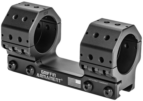 Griffin Armament GSM135H34MM GPM Scope Mount/Ring Combo Black 34mm Tube