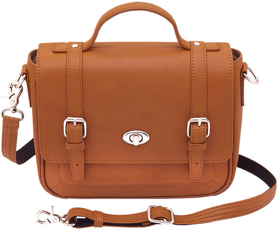 Gun Tote'n Mamas/Kingport GTM36/SADDLE Classic School Girl Satchel Saddle Leather Cross-Body Bag