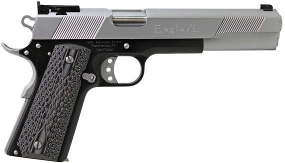 Iver Johnson EAGLEXL10TT Eagle Deluxe 10mm Auto 8+1 6 Steel Barrel, Hard Chrome Serrated Steel Slide, Matte Black Steel Frame w/Beavertail, Black/Gray G10 Grip, Pistol