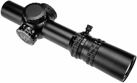 Nightforce ATACR 1-8x 24mm F1 Rifle Scope C653, First Focal, FC-DMX Reticle, 34mm, Matte Black Finish