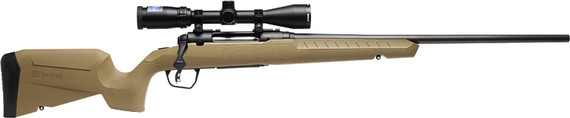 Savage 32224 Axis 2 XP Combo Compact 6.5 Creedmoor 4+1 20 Matte Black Heavy Sporter Barrel & Drilled & Tapped Carbon Steel Receiver, Fixed Matte Flat Dark Earth Synthetic Stock, Right Hand, Boresighted 3-9x40mm, Rifle