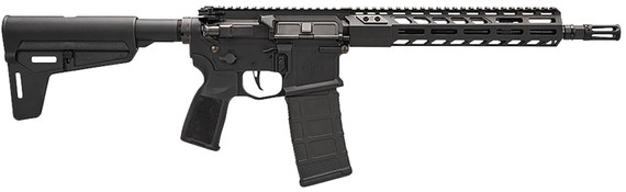 Sig Sauer PM400SDI11BBLK M400 SDI 5.56 NATO 30+1 11.50 Black FNC Steel Threaded Barrel, Black Anodized Pic Rail Alloy Steel Rcvr, M-LOK Handguard, Magpul BSL Telescoping Pistol Stabilizing Brace, AR Compatible Reduced Angle Grip, Ambi, Rifle