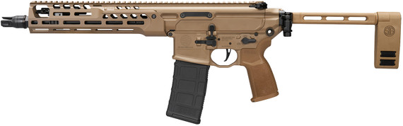 Sig Sauer PMCX556N11BIR10 MCX Spear LT IR 5.56 NATO 10+1 11.50 Black FNC Steel Threaded Barrel, Flat Dark Earth Cerakote Pic Rail Alloy Steel Receiver, M-LOK Handguard, FDE Fold Brace w/Push Button Hinge & Poly Grip, Ambi, Rifle