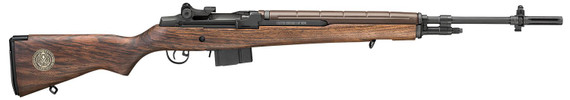 Springfield Armory MA910250TH M1A 50th Anniversary 308 Win/7.62x51mm 10+1 22 Black Cerakote Medium National Match Barrel, Bronze Cerakote Steel w/ Engraved 1 of 1974 Receiver, Walnut Fixed w/50th Anniversary Medallion Stock, Rifle