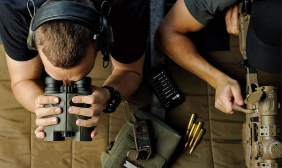 Vectronix Shooting Solutions Vector X Rangefinding Binoculars, 10x42, MSR-DMR Reticle, 917236