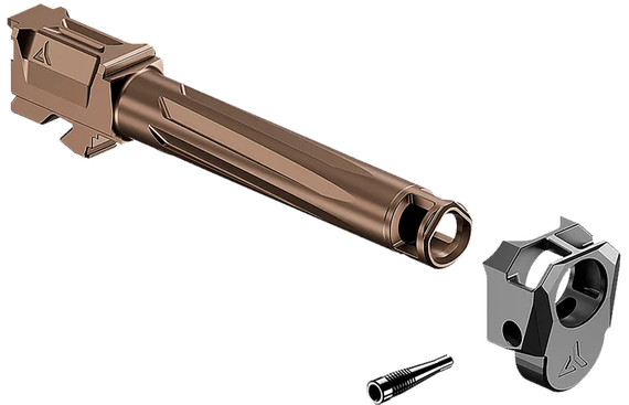 Radian Weapons R0839 Ramjet & Afterburner Combo 9mm Luger Compatible w/Glock 17 Gen5, Bronze Stainless Steel, Handgun Barrel