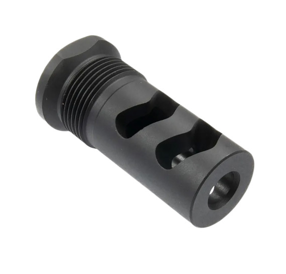 Wilson Combat SPRTMBFB30 Muzzle Brake Whisper 30 Cal 5/8x24 Black Melonite, Suppressor Accessories
