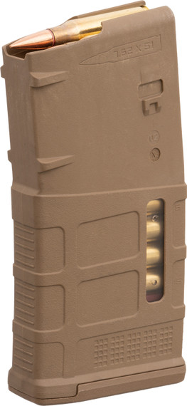Magpul MAG1429MCT PMAG GEN M3 20 Fits AR10/M110/SR25 Flat Dark Earth, Magazine