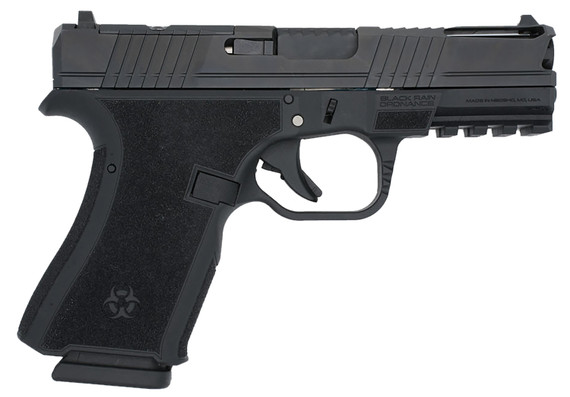 Black Rain Ordnance FLP9MMBLK Frontline+ Compact Frame 9mm Luger 15+1 4 Black Nitride Ported Steel Barrel, Black Cerakote Optic Ready/Ported/Serrated Stainless Steel Slide & Poly Frame w/Pic Rail, Black Poly Grip, Pistol
