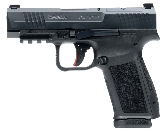 Canik HG7883N Mete MC9LS Sub-Compact Frame 9mm Luger 17+1 3.64 Black Steel Barrel, Black Nitride Serrated Steel Slide, Black Poly Frame w/Pic Rail, Interchangeable Backstrap Grip, Pistol