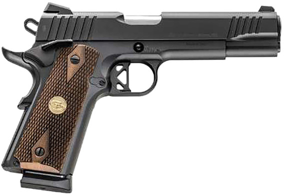 Charles Daly 440211 Superior 45 ACP 10+1 5 Stainless Steel Barrel, Black Serrated Steel Slide, Black Steel Frame w/Beavertail, Walnut Diamond Checkered Grip, Pistol