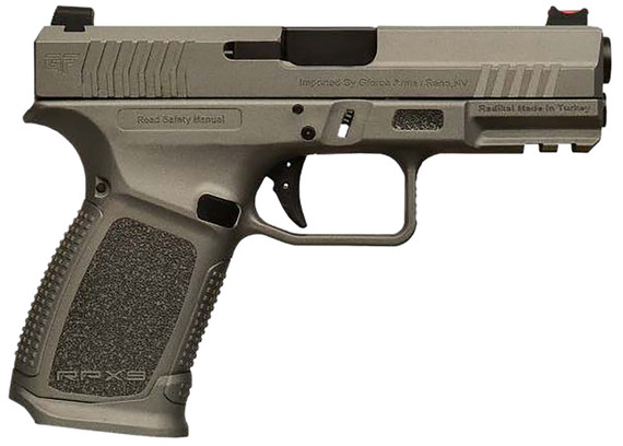 Gforce GFRPX3C9TG Exodus 9mm Luger 15+1 4.02 Black Steel Barrel, Tactical Gray Cerakote Serrated Steel Slide, Tactical Gray Poly Frame w/Acc Rail, Textured Grip, Pistol