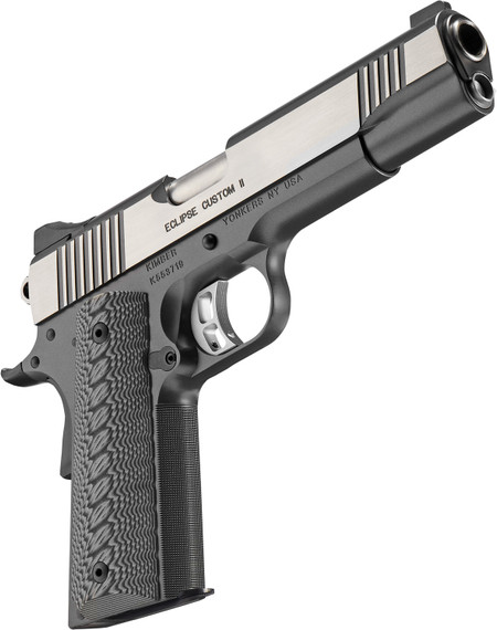 Kimber 3000238 Eclipse Custom 45 ACP 7+1 5 Stainless Match Grade Barrel, Charcoal Gray Serrated Stainless Steel Slide, Charcoal Gray Stainless Steel Frame w/Beavertail, G10 Grip, Pistol