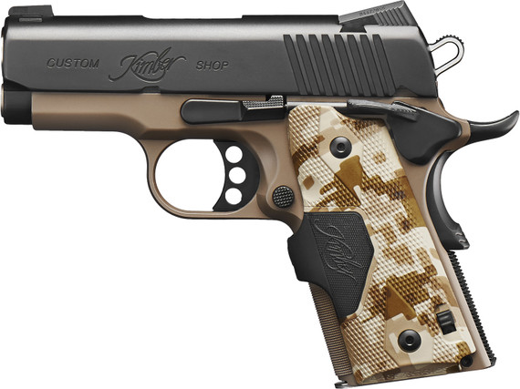 Kimber 3200167CA Covert II Ultra *CA Compliant 45 ACP 7+1 3 Stainless Match Grade Barrel, Matte Black Serrated Steel Slide, KImPro II Dark Earth Aluminum Frame w/Beavertail, Digital Desert Camo Grip, Pistol