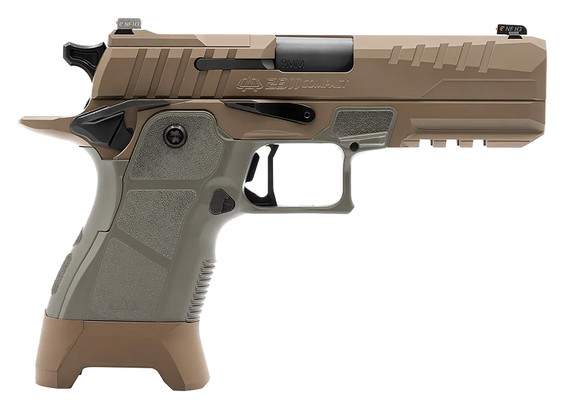 Oa Defense OA2311CMPTPLSHDSSTD17 2311 w/Plus Kit Compact Frame 9mm Luger 17+1 4.25 Black DLC Steel Barrel, High Desert Optic Ready/Serrated Stainless Steel Slide & Aluminum Frame w/Pic Rail, Sage Metal Module Grip, Ambi, 3 Mags, Pistol
