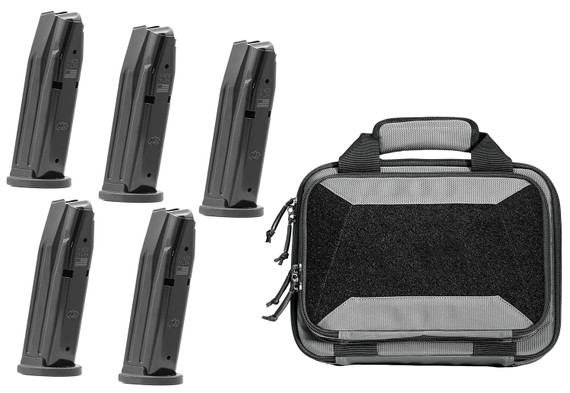 Oa Defense OA2311CPROPLSGRYPRT17 2311 Pro Plus w/Kit Compact Frame 9mm Luger 17+1 4.25 Black DLC Ported Barrel, Black Lightening Cut/Optic Cut/Serrated Stainless Steel Slide, Black Aluminum Frame w/Pic Rail, Gray Metal Module Grip, 5 Mags, Pistol