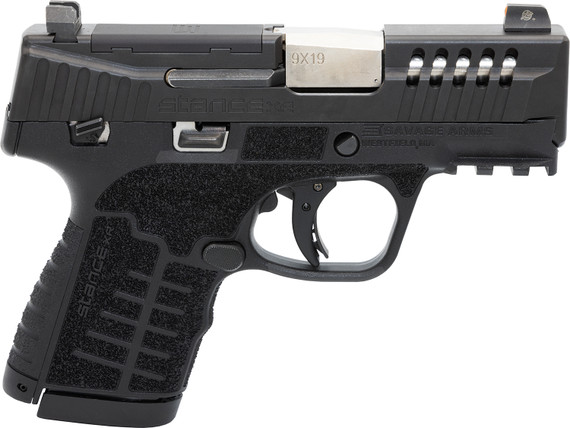 Savage 67053 Stance XR Micro Frame 9mm Luger 13+1 3.20 Stainless Steel Barrel, Black Nitride Ported/Serrated Stainless Steel Slide, Black Nitride Stainless Steel Frame w/Pic Rail, Black GFN Grip, Ambi, Pistol