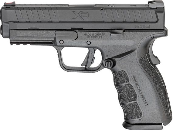 Springfield Armory XDDG9101BOSPLC XD Mod3 OSP 9mm Luger 10+1 4 Black Melonite Steel Barrel, Black Melonite Steel Optic Ready/Serrated Slide, Black Poly Frame w/Pic Rail, One Mag, Pistol