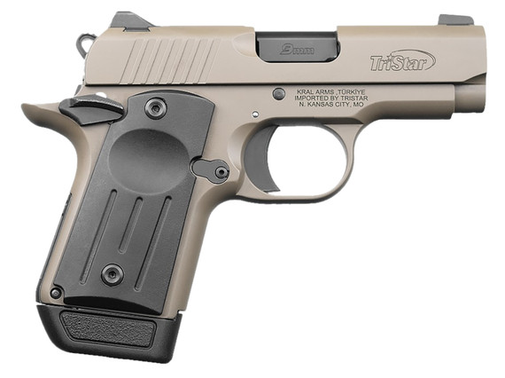 TriStar 85708 Protege X Sub-Compact Frame 9mm Luger 7+1 3.20 Black Steel Barrel, Flat Dark Earth Cerakote Serrated Steel Slide, Flat Dark Earth Cerakote Frame, Black Poly Grip, Pistol