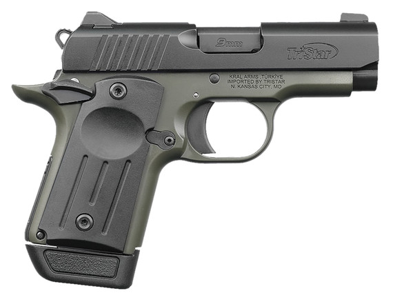 TriStar 85714 Protege X Sub-Compact Frame 9mm Luger 7+1 3.20 Black Steel Barrel, Black Cerakote Serrated Steel Slide, OD Green Cerakote Frame, Black Poly Grip, Pistol