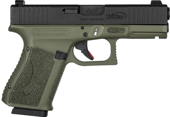 TriStar 85776 Apoc 9mm Luger 15+1 4.02 Black Steel Barrel, Black Cerakote Serrated Steel Slide, Multicam Cerakote Poly Frame w/Acc Rail, Textured Grip, Pistol