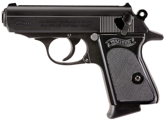 Walther 4796021 PPK 32 ACP 6+1 3.30 Black Steel Barrel, Black Serrated Steel Slide, Black Steel Frame w/Beavertail, Textured Poly Grip, Pistol